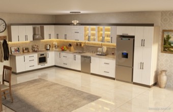 L mutfak render'ı